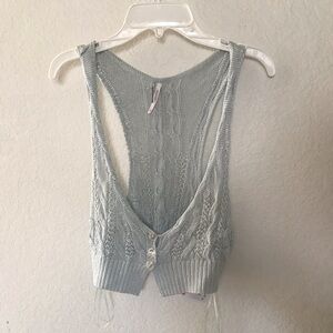 Free People Light blue Knit Vest